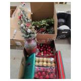 Two box Lots miscellaneous Christmas ornaments,