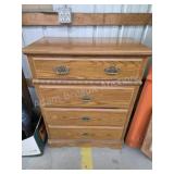 Modern oak fiberboard four-drawer dresser, 18 x