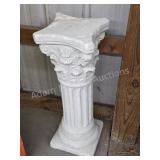 Vintage decorative chalkware plant stand, minor