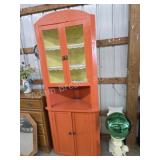 Vintage upcycled wooden corner cabinet, 22.5x 33