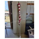 2 American flags with poles and mounting
