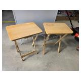2 folding wood TV trays