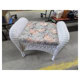Forever wicker patio bench with cushion, 28.5 x