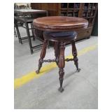 Vintage antique wooden adjustable stool with my