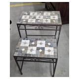 Modern decorative metal frame tile top nesting