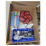 Box lot miscellaneous kitchen Wares and home