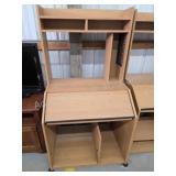 Modern fiberboard rolling computer desk #1, 24 x