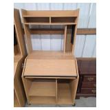 Modern fiberboard rolling computer desk #2, 24 x
