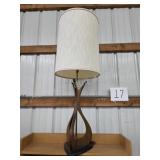 Vintage decorative wooden base 42 inch table lamp