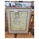 Vintage or not night framed matted well print