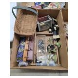 Box lot miscellaneous household decor, Etc