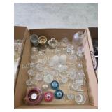 Box lot miscellaneous candlestick holders and