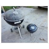 Pair Weber Kettle Charcoal GrillsLarge Weber