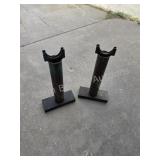 3 assorted custom built steel stands