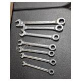 Lot of 7 GearWrench SAE Wrenches Seven