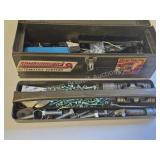 VINTAGE UNION TOOLBOX WITH RACING DECALS AND