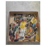 Large Box of Assorted Screwdrivers Tools Huge