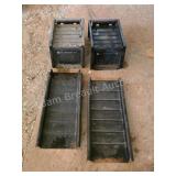 Pair of black steel automobile ramps