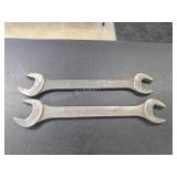 Two Williams double open end wrenches, 1 5/8 - 1