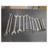 12 assorted wrenches, 3/4 inch - 1 1/2 inch