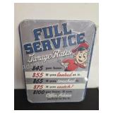 Full Service Garage Rates Humorous Metal