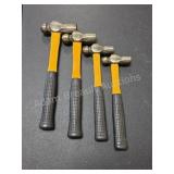 Four piece resin handle ball peen hammer set