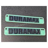 2 Duramax self-adhesive plastic emblems