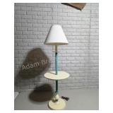 Vintage Painted Tiered Table Lamp with White