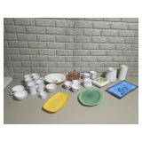 Large Lot Mixed Vintage Kitchen Dishware Ceramics