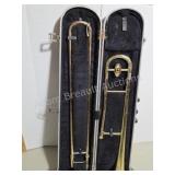 Vintage Brass Slide Trombone w Hard CaseUsed