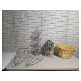 Lot of Wire Wicker Metal Baskets Birdcage Decor