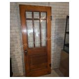 Vintage Antique Oak 6 Lite Interior Door