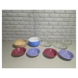Lot of Assorted Plastic Glass Mixing Bowls with