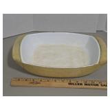Vintage Yellow Porcelain Enameled Cast Iron