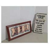 Cowboy Boots Framed Print Cowboy Logic SignLot