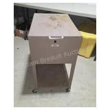 Oxford Beige Metal Rolling Storage Cabinet