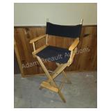 Wooden Director Chair Black Canvas
