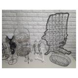 Lot of Assorted Decorative Metal Wire Baskets