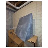 Large Gray Wedge Foam CushionLarge triangular