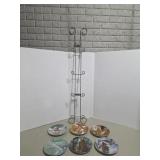 6 Precious Moments Plates with Metal Display