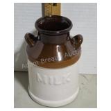 Vintage two tone MILK crock