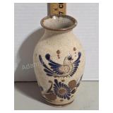 Decorative hand painted pottery vase