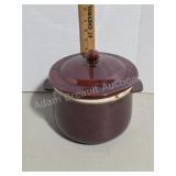 Vintage McCoy USA brown drip glazed bean crock