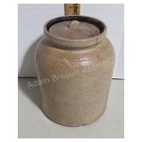 Vintage Antique pottery crock w/ lid