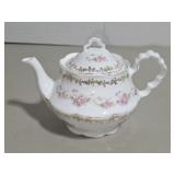 Vintage Bone China Floral Teapot Gold