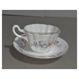 Royal Stuart Tara Hall Floral Teacup Saucer Gold