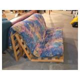 Vintage wood frame futon