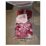 Hefty 52 quart storage tote with Valentine