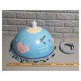 Repurposed World Globe Pendant Lamp Shade with