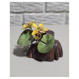 Vintage Norman Brumm Enamel Yellow Flower